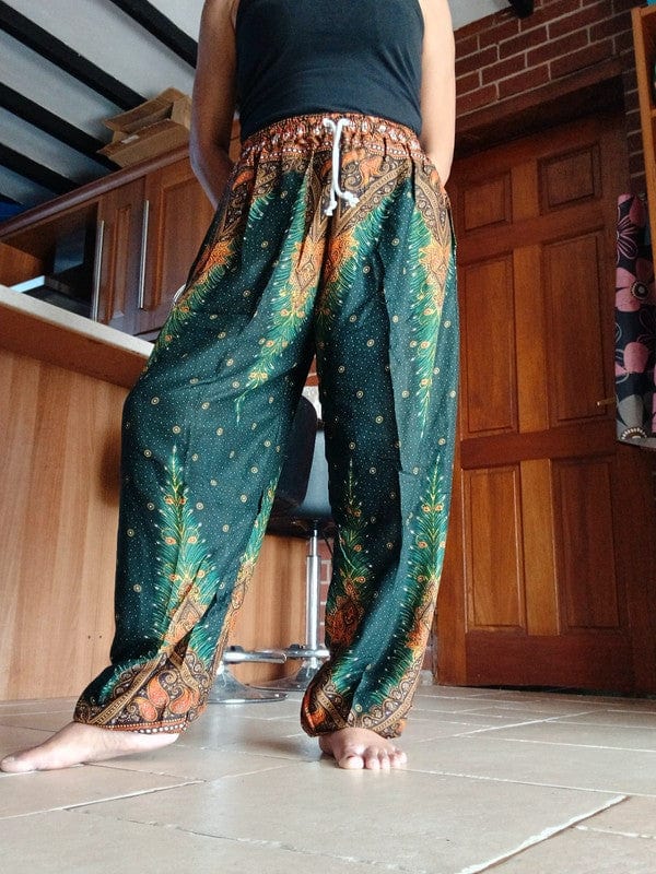 Dark Green Harem Pants Hippie Baggy Trousers Fits Small Medium Large Extra Large
