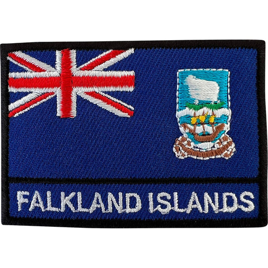 Falkland Islands Flag Patch Sew On Cloth Jacket Jeans T Shirt Embroidered Badge