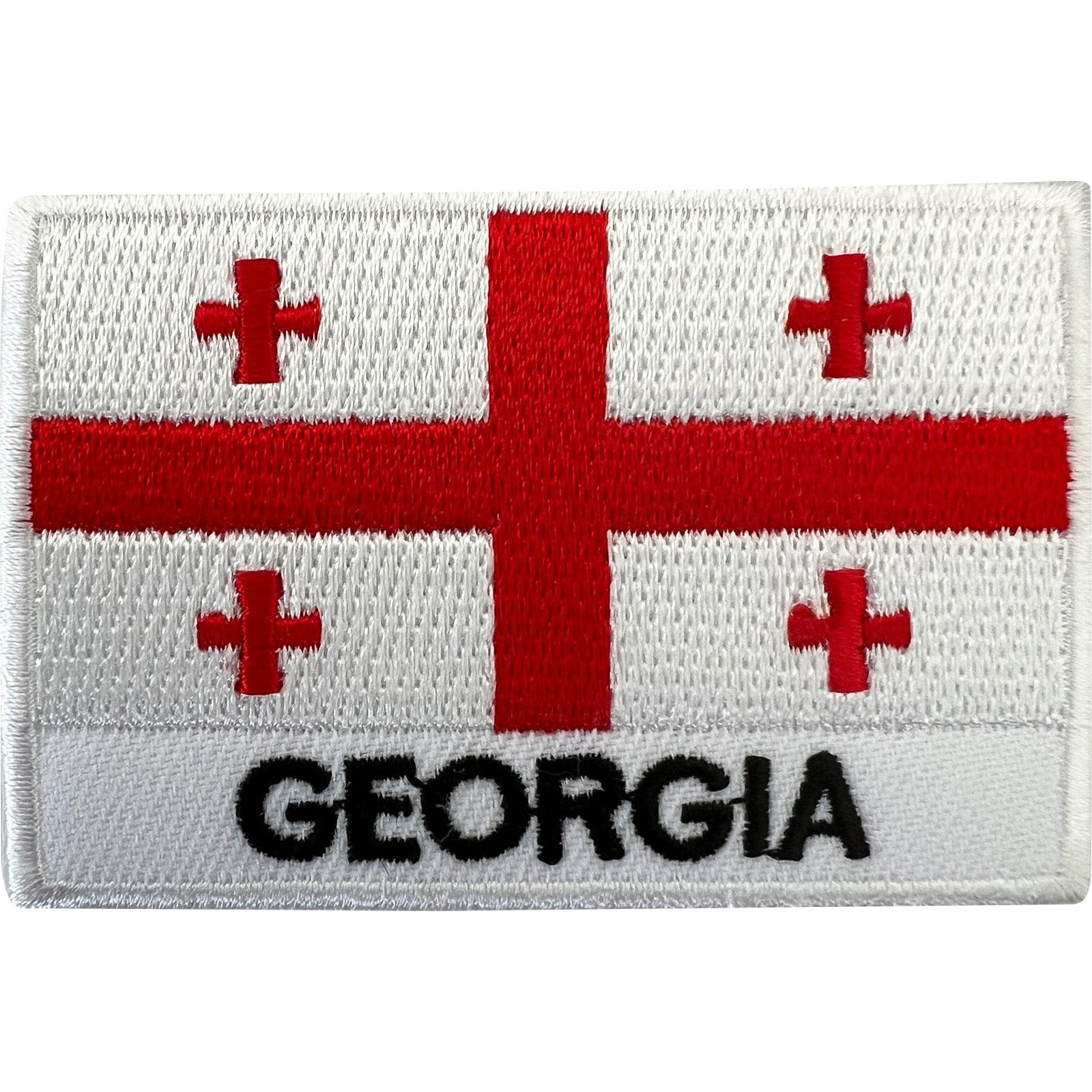 Georgia Flag Patch Iron On Sew On Medieval Red Cross St George Embroid