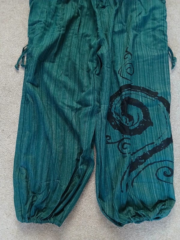 Green Harem Pants Wide Leg Genie Baggy Aladdin Gypsy Yoga Hippy Trousers Clothes