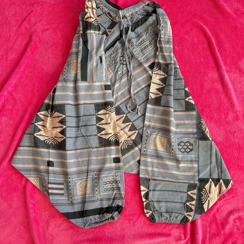 Grey Black Beige Thai Harem Pants Genie Aladdin Holiday Baggy Ali Baba Trousers