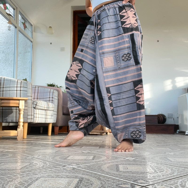 Grey Black Beige Thai Harem Pants Genie Aladdin Holiday Baggy Ali Baba Trousers