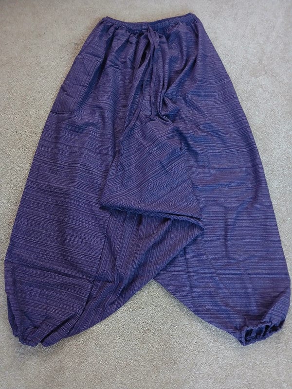 Handmade Purple Harem Pants Thailand Hippie Trousers Mens or Ladies Thai Clothes