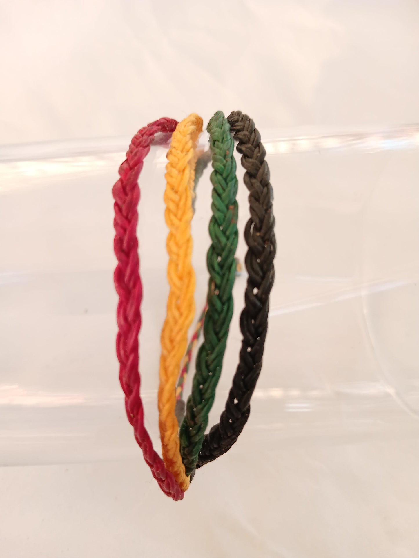 Handmade waxed cotton braided bracelet reggae Rasta hippie wristband for unisex