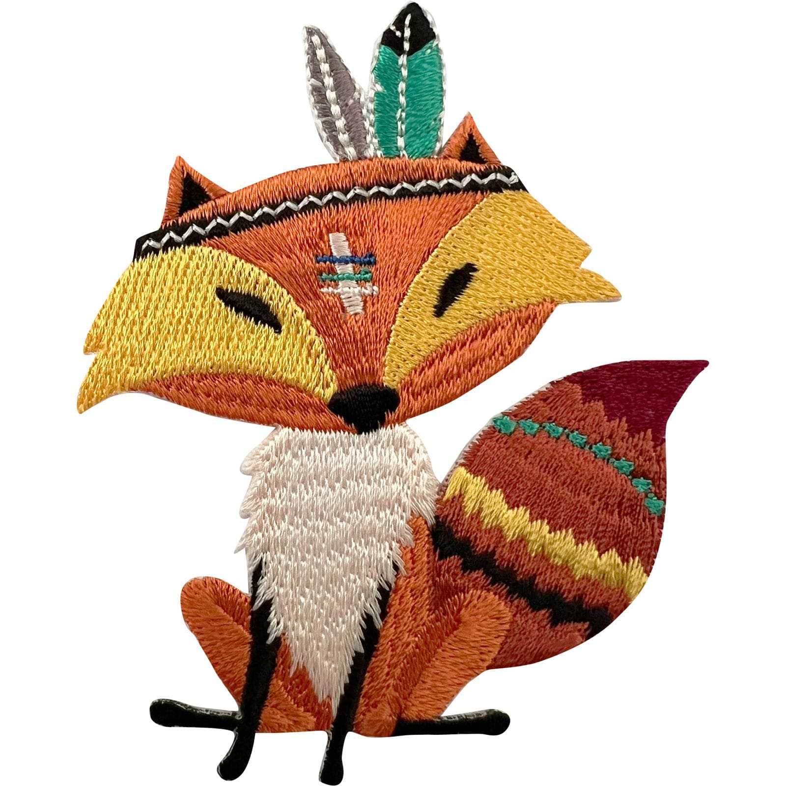 Indin Fox Indian Fox Patch Iron Sew On Clothes Backpack Rucksack Crafts Embroide