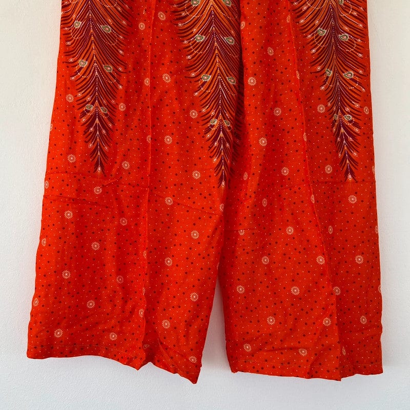 Ladies Mens Womens Orange Harem Pants Holiday Sun Travel Beach Light Trousers