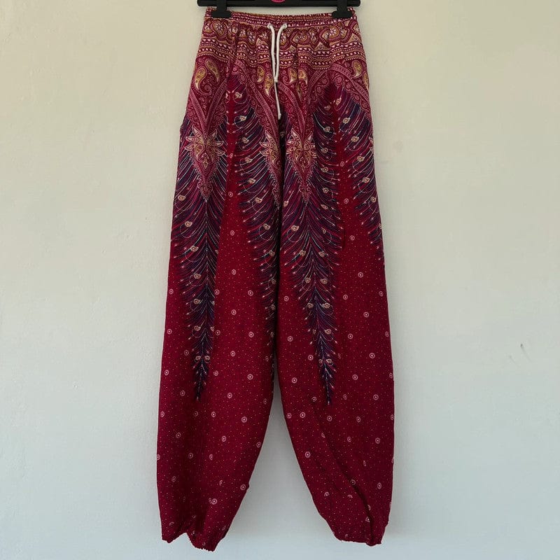 Ladies Pink Harem Pants Gypsy Hippy Aladdin Genie Female Womens Yoga Trousers