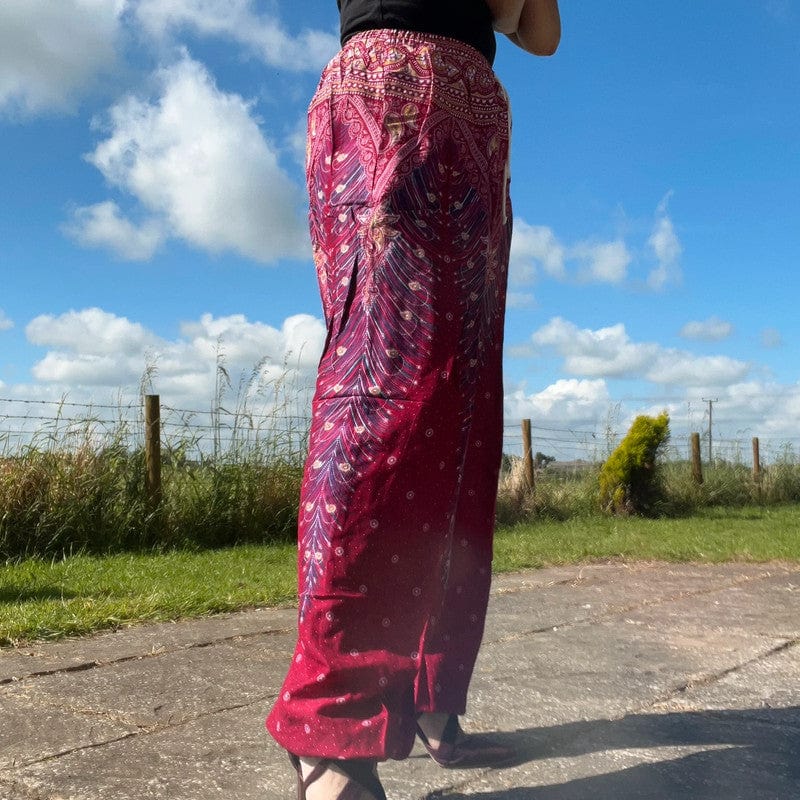 Ladies Pink Harem Pants Gypsy Hippy Aladdin Genie Female Womens Yoga Trousers