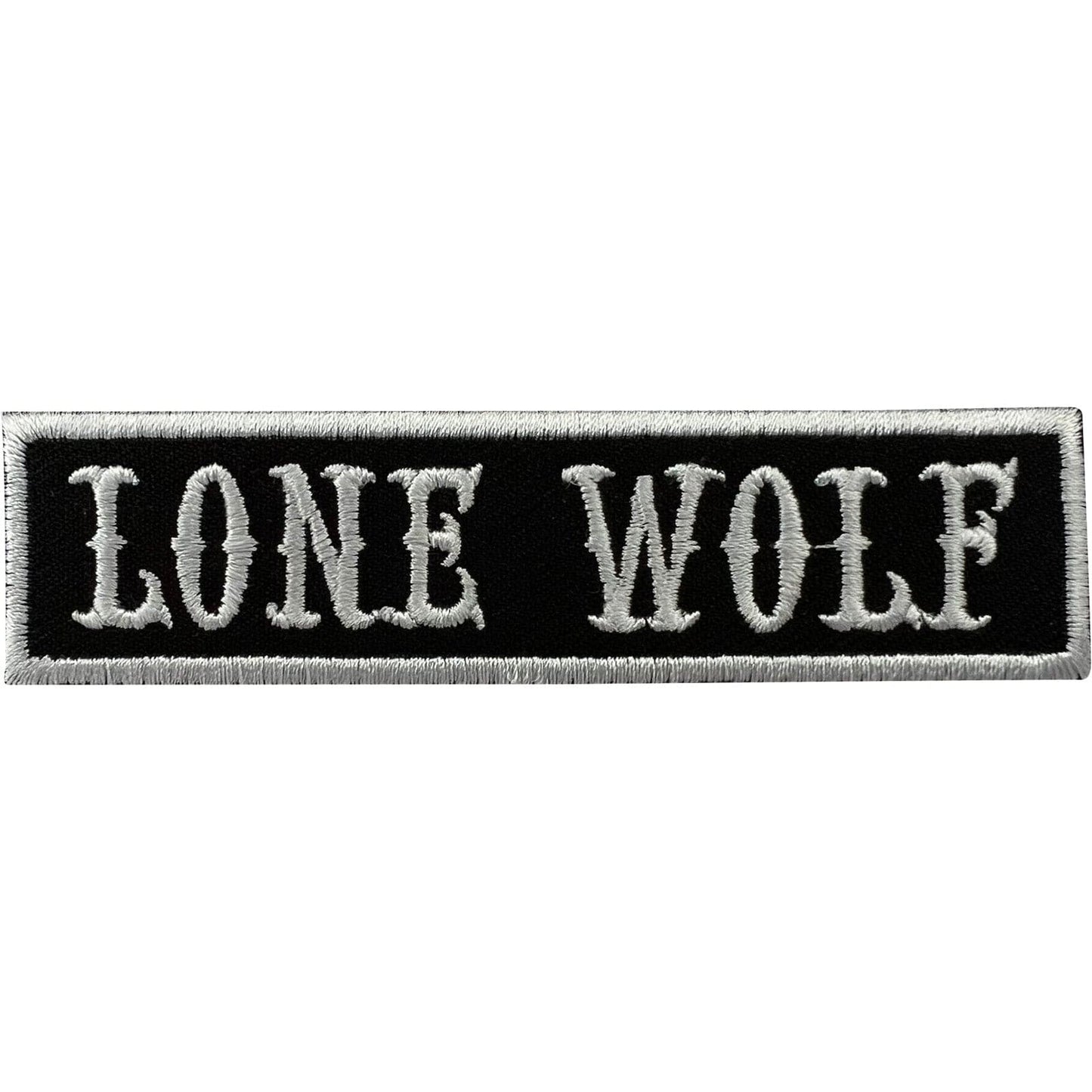 LONE WOLF Patch Iron Sew On Jacket Bag Motorcycle Motorbike Biker Clothes Badge