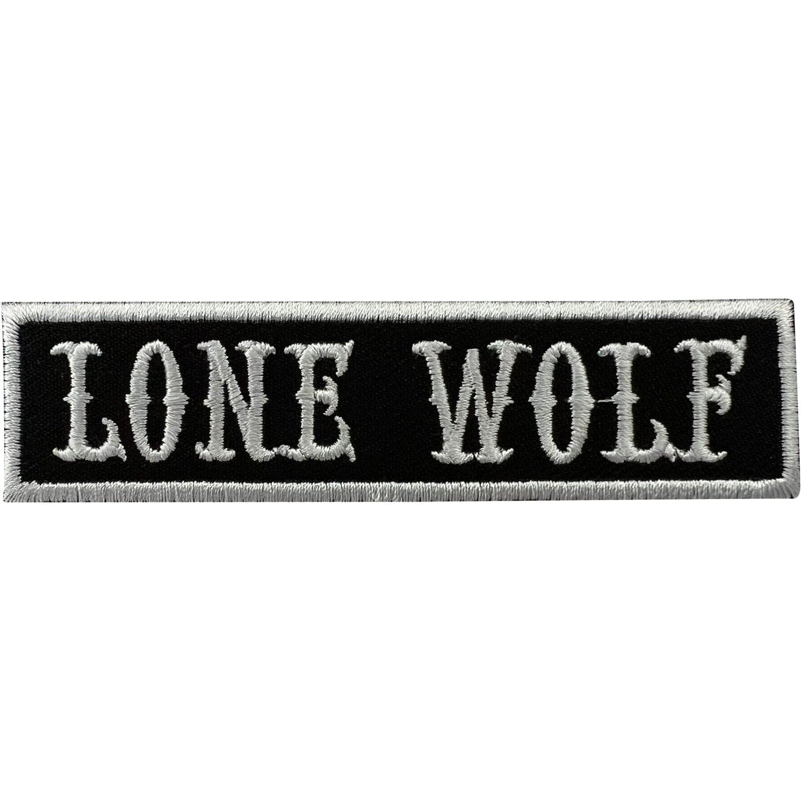LONE WOLF Patch Iron Sew On Jacket Bag Motorcycle Motorbike Biker Clothes Badge