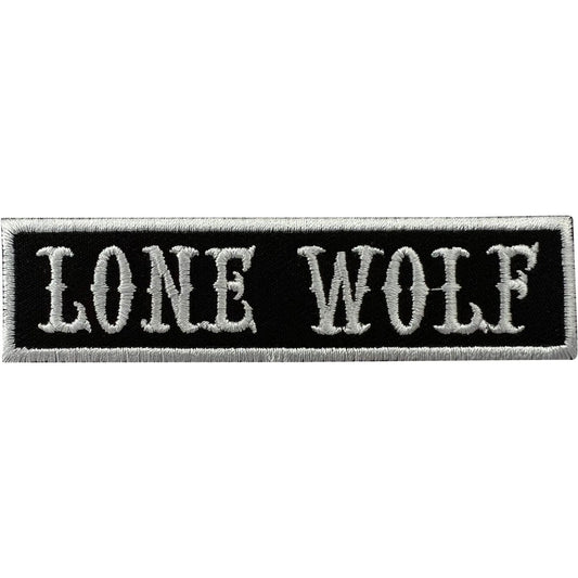 LONE WOLF Patch Iron Sew On Jacket Bag Motorcycle Motorbike Biker Clothes Badge