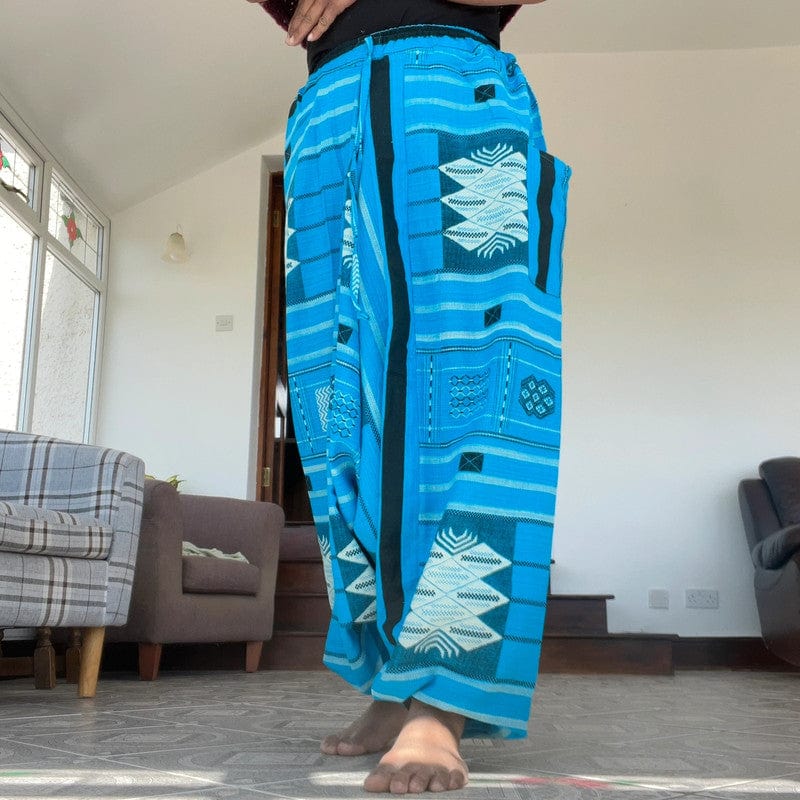 Mens Womens Thai Harem Pants Genie Gypsy Aladdin Travel Summer Hippy Trousers