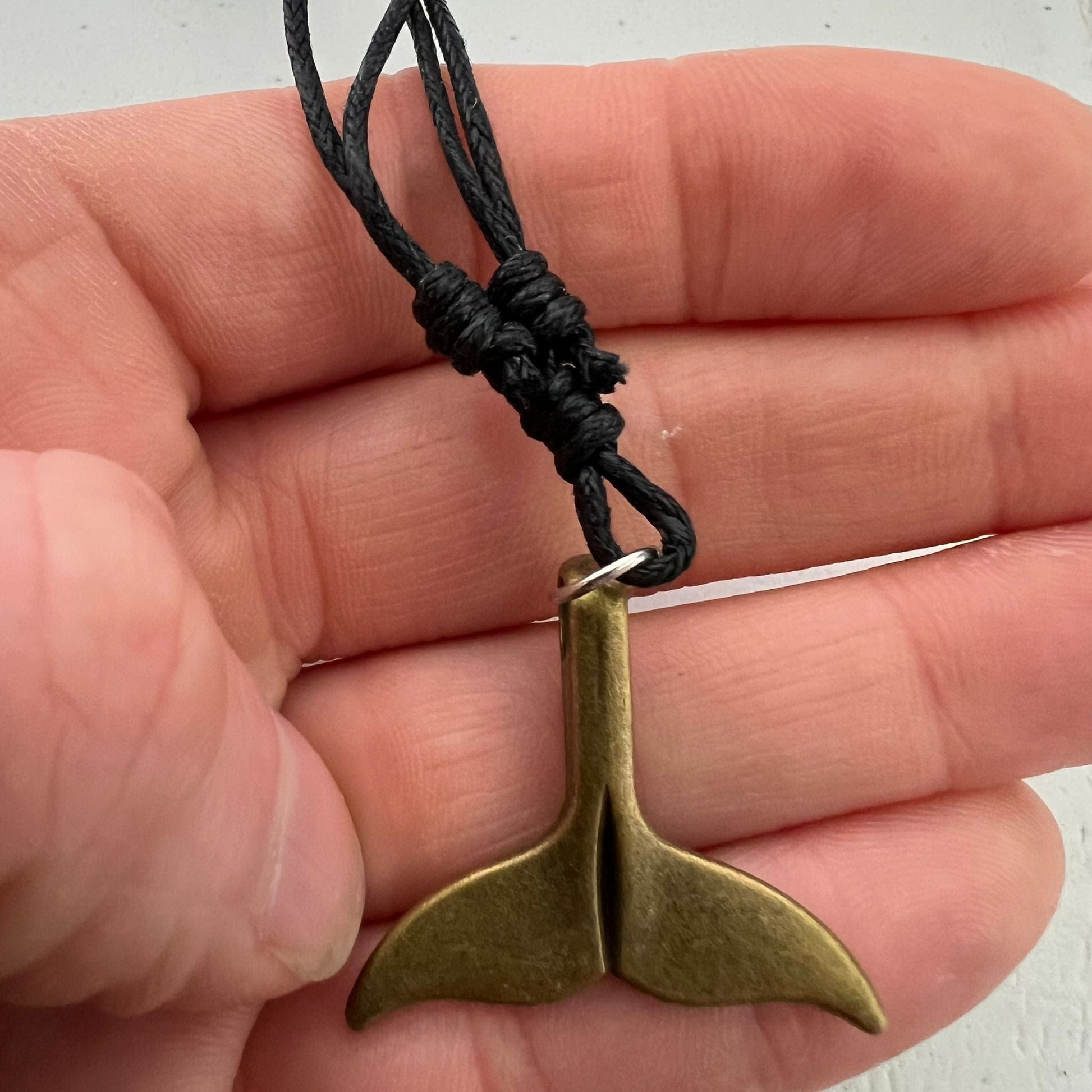 Metal Whale Mermaid Dolphin Tail Pendant Chain Necklace Mens Womens Childrens