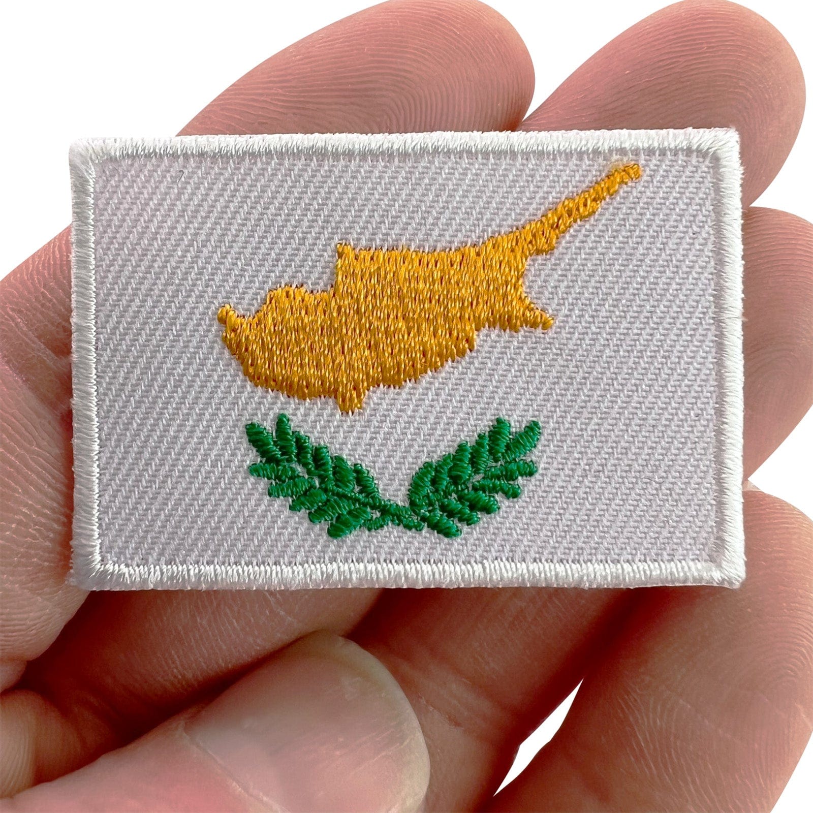 Mini Cyprus Flag Patch Iron Sew On Clothes Bag Hat Cap Small Embroider