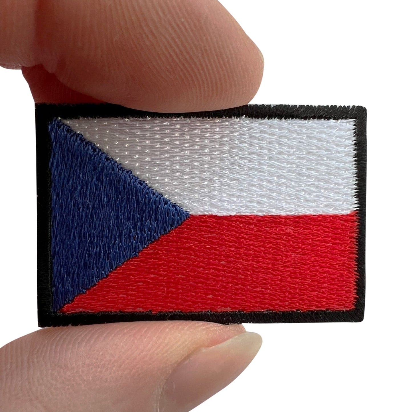 Mini Czech Republic Flag Patch Iron Sew On Clothes Bag Small Embroidered Badge