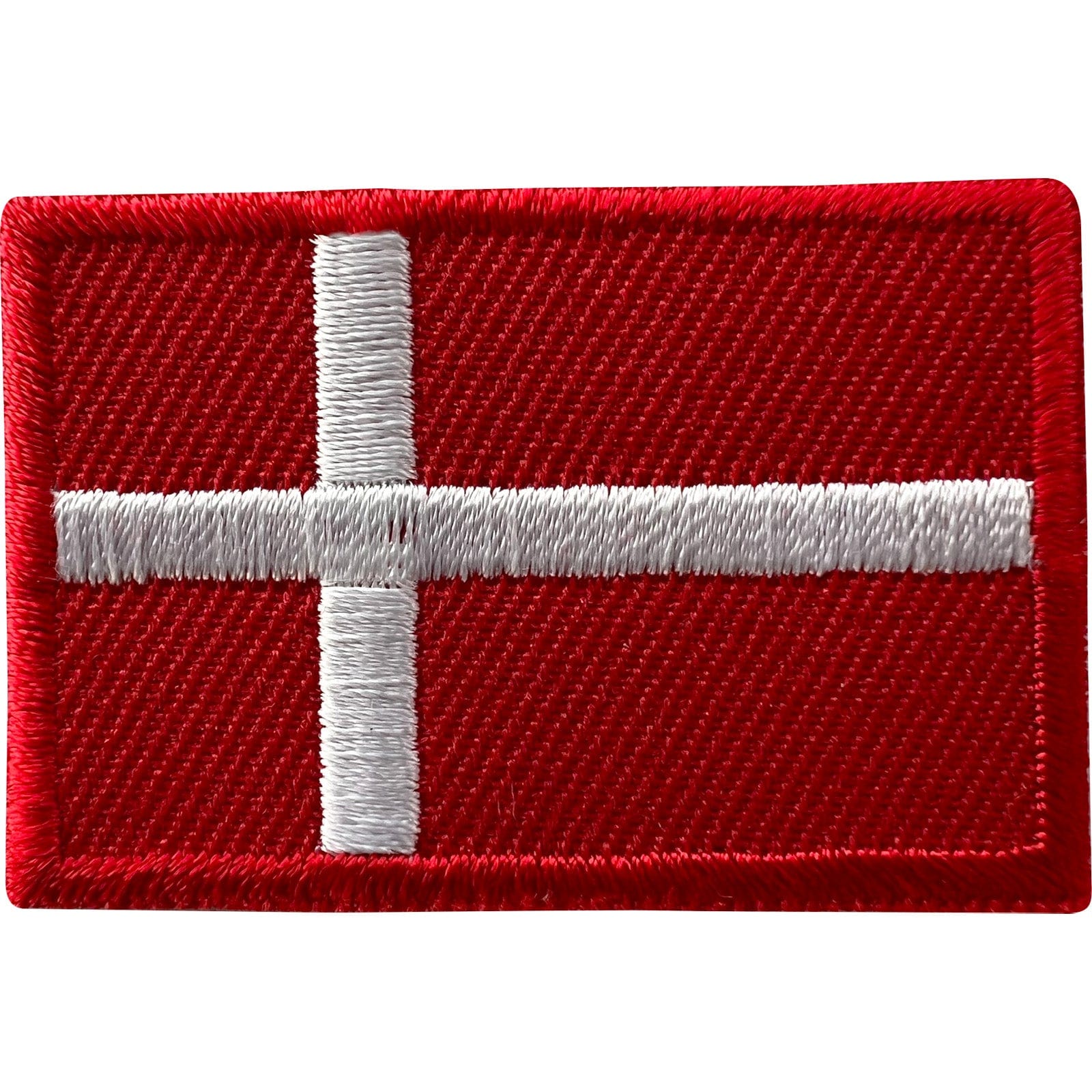 Mini Denmark Flag Patch Iron Sew On Clothes Bags Small Danish Embroidered Badge