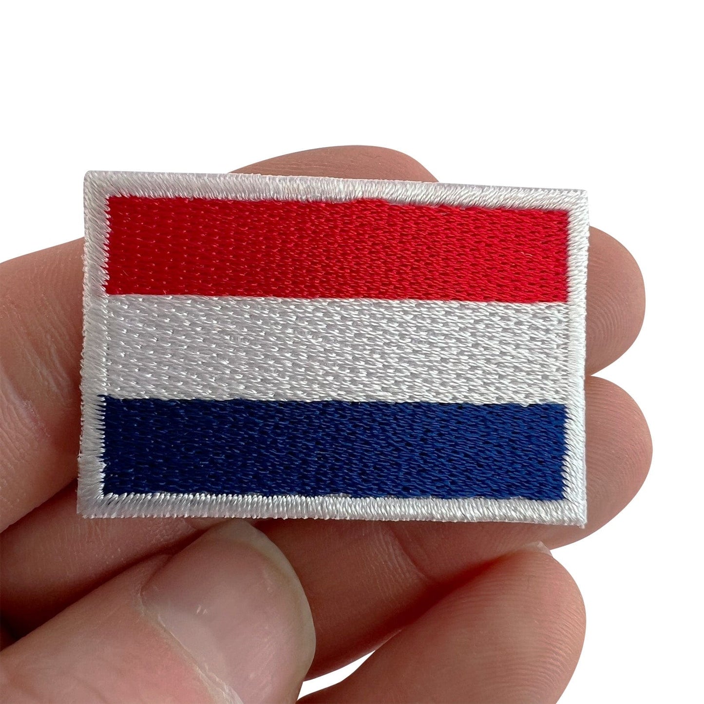 Mini Dutch Flag Patch Iron On Sew On Clothes Hat Small Netherlands Holland Badge