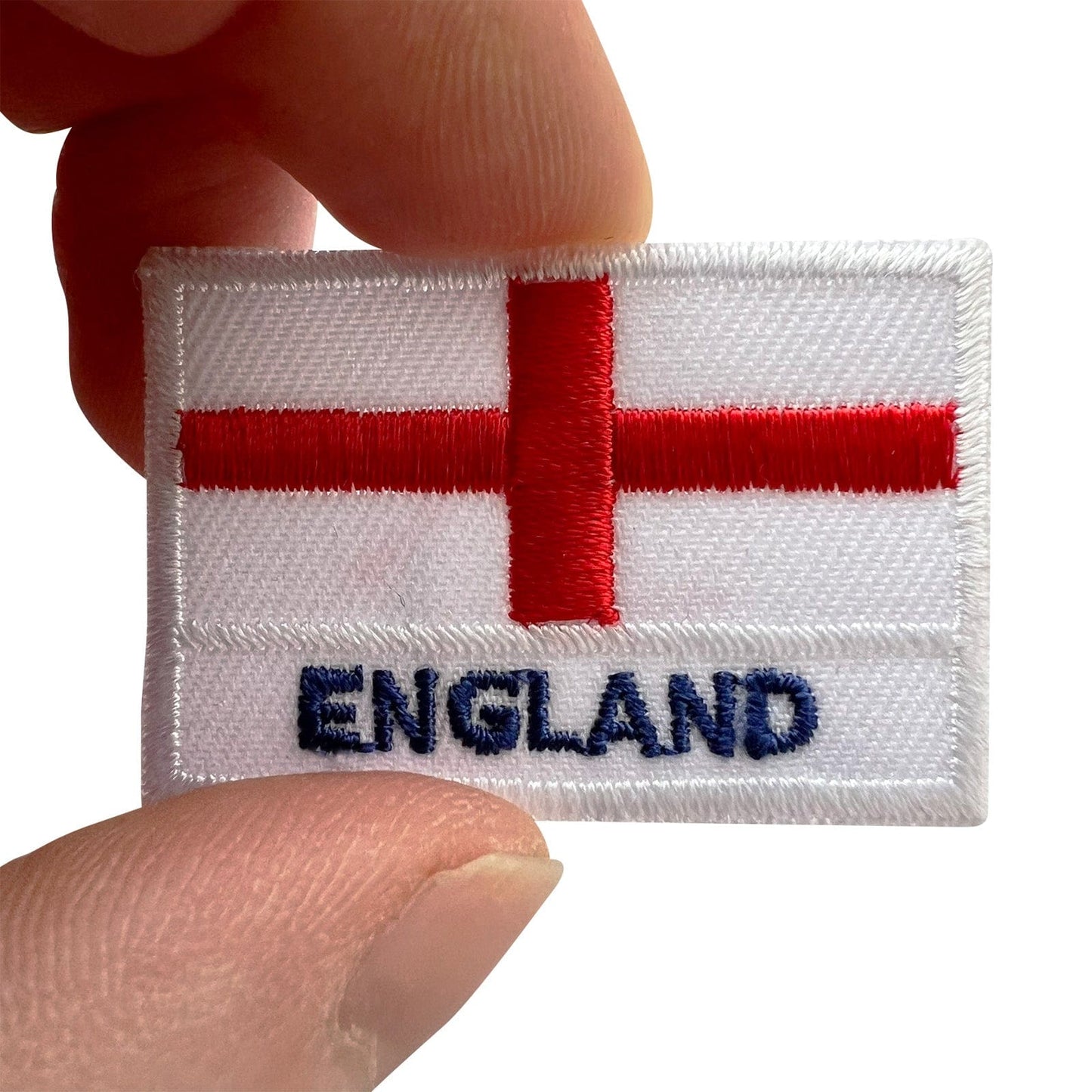 Mini England Flag Patch Iron Sew On Football Rugby Shirt Small Embroidered Badge