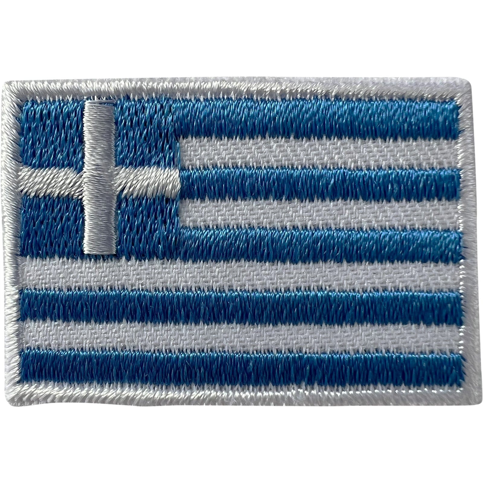 Mini Greece Flag Patch Iron Sew On Clothes Bag Hat Small Greek Embroidered Badge