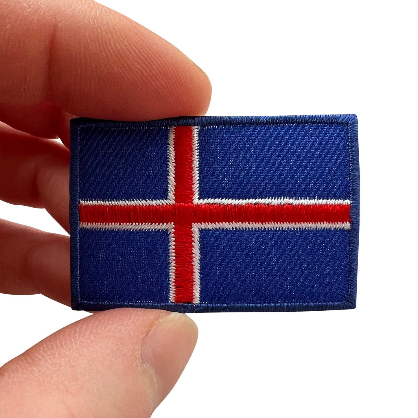 Mini Iceland Flag Patch Iron Sew On Clothes Bag Small Icelandic Embroidery Badge