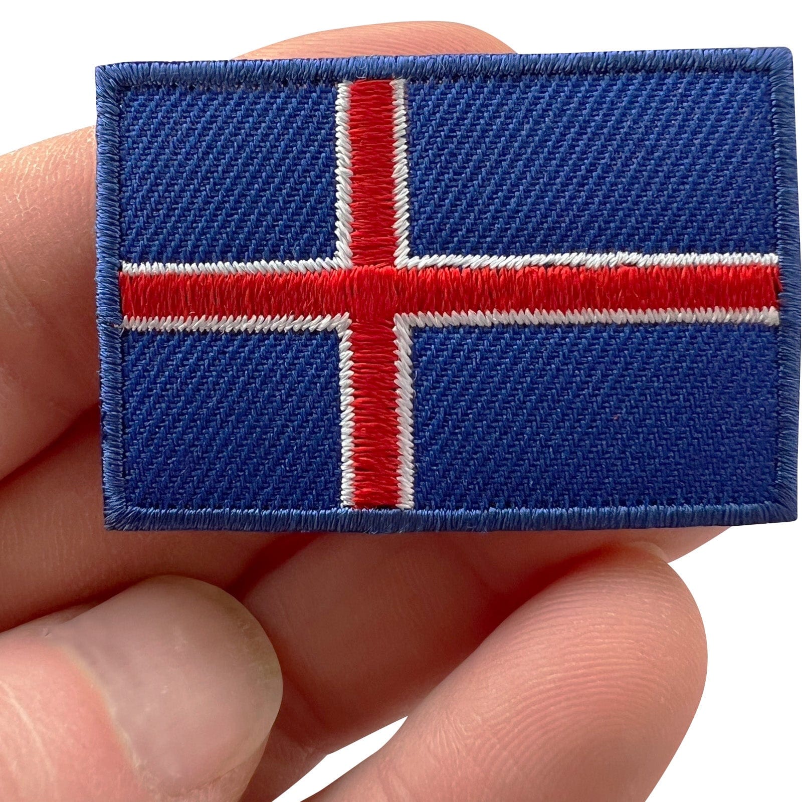 Mini Iceland Flag Patch Iron Sew On Clothes Bag Small Icelandic Embroidery Badge