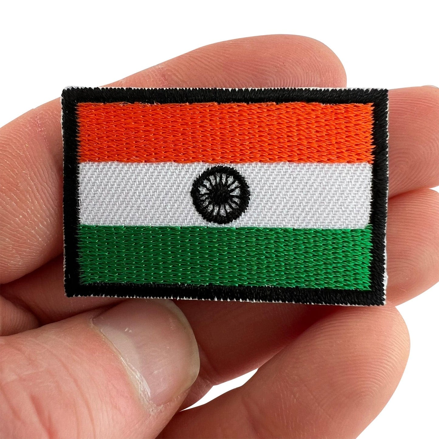 Mini India Flag Patch Iron Sew On Cloth Dress Bag Small Indian Embroidered Badge