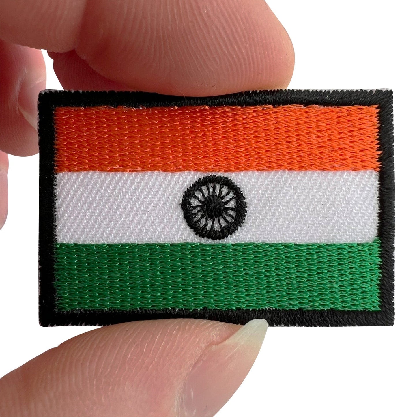 Mini India Flag Patch Iron Sew On Cloth Dress Bag Small Indian Embroidered Badge