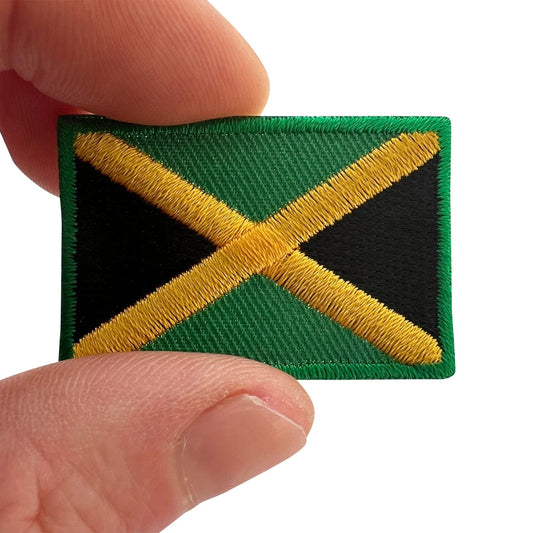 Mini Jamaica Flag Patch Iron Sew On Clothes Bag Small Jamaican Embroidered Badge