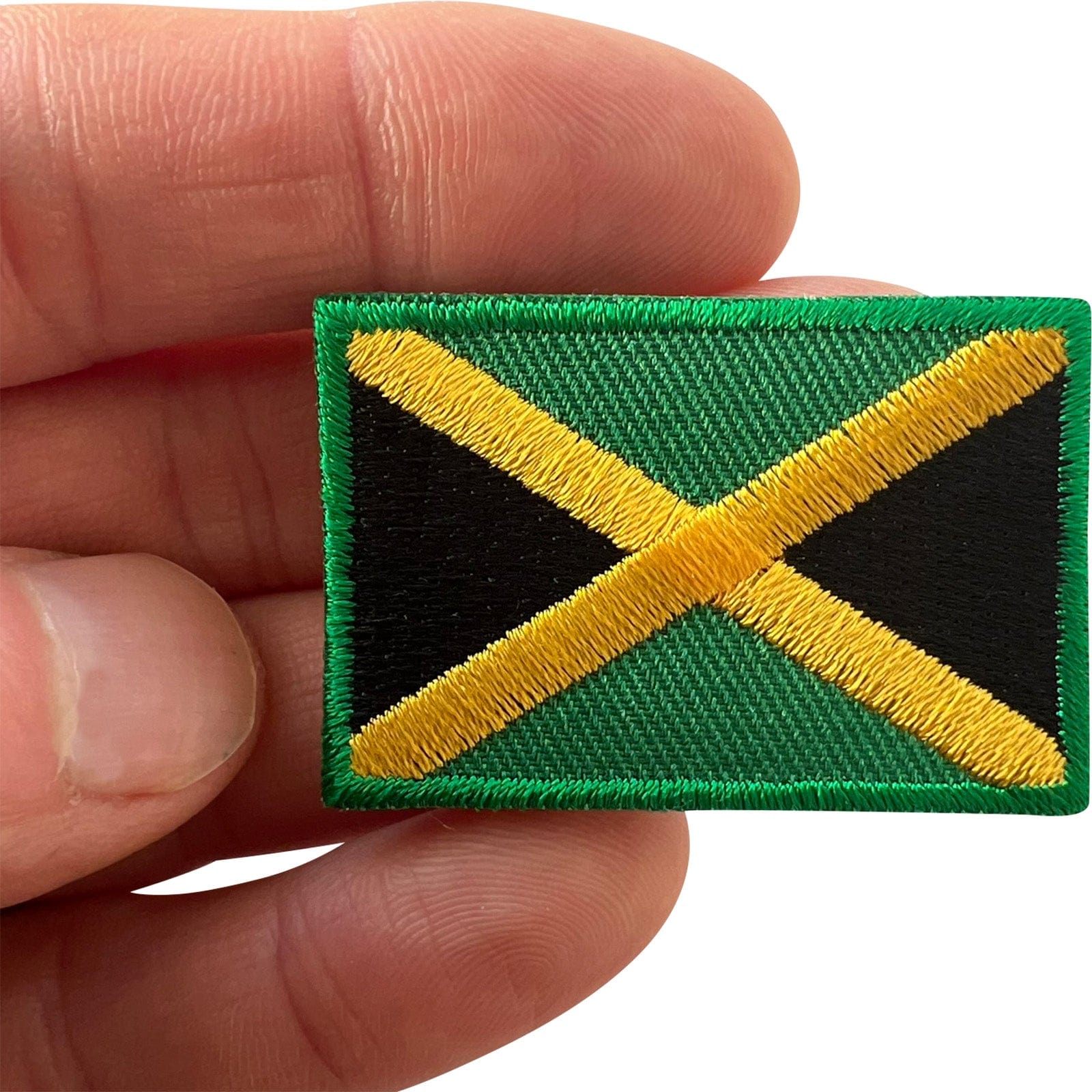 Mini Jamaica Flag Patch Iron Sew On Clothes Bag Small Jamaican Embroidered Badge