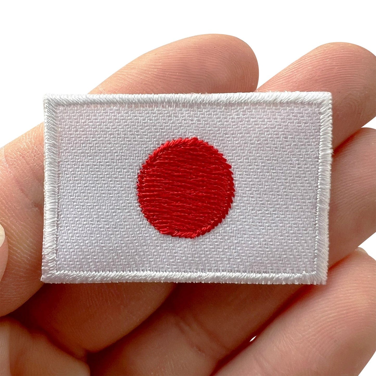 Mini Japan Flag Patch Iron Sew On Clothes Bag Japanese Small Embroidered Badge