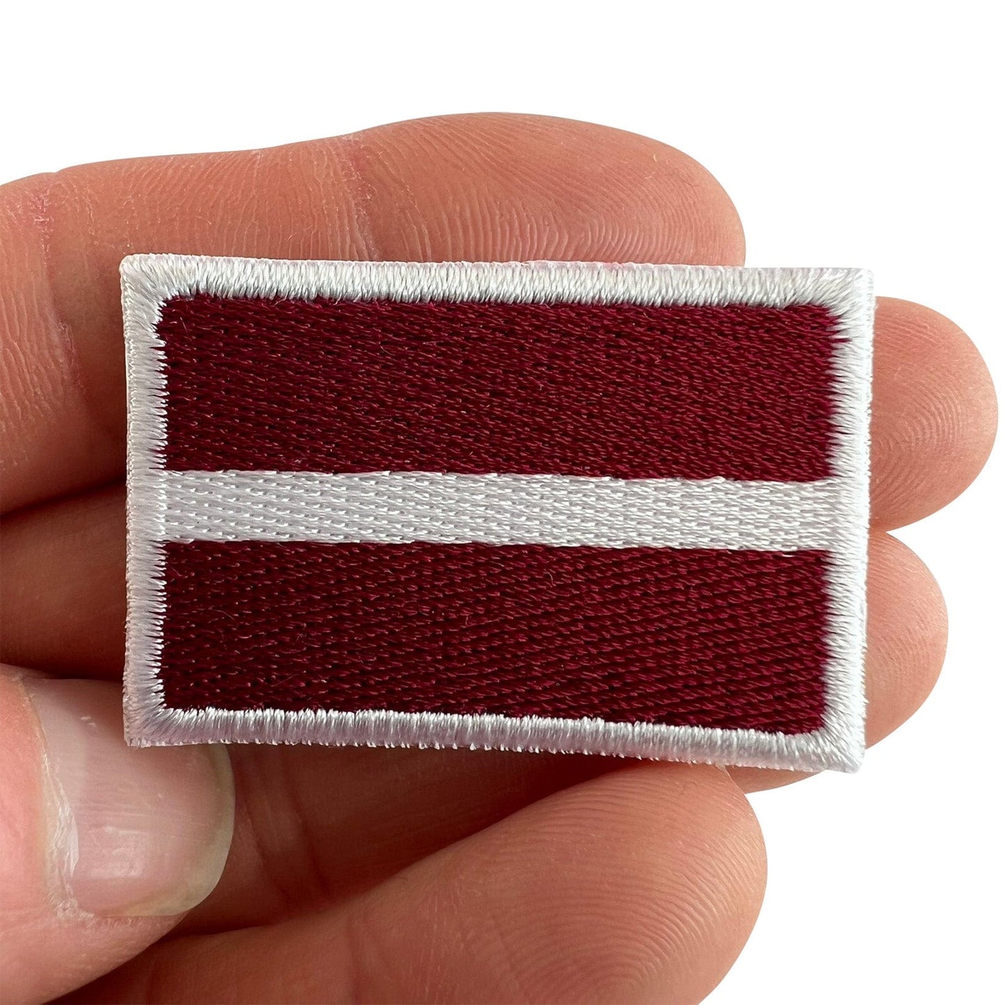 Mini Latvia Flag Patch Iron Sew On Clothes Bag Small Latvian Embroidered Badge
