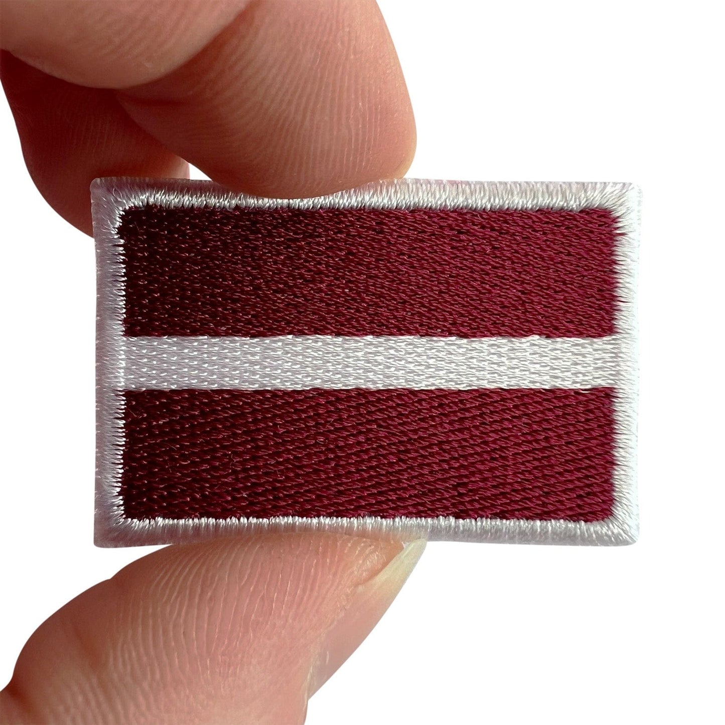 Mini Latvia Flag Patch Iron Sew On Clothes Bag Small Latvian Embroidered Badge