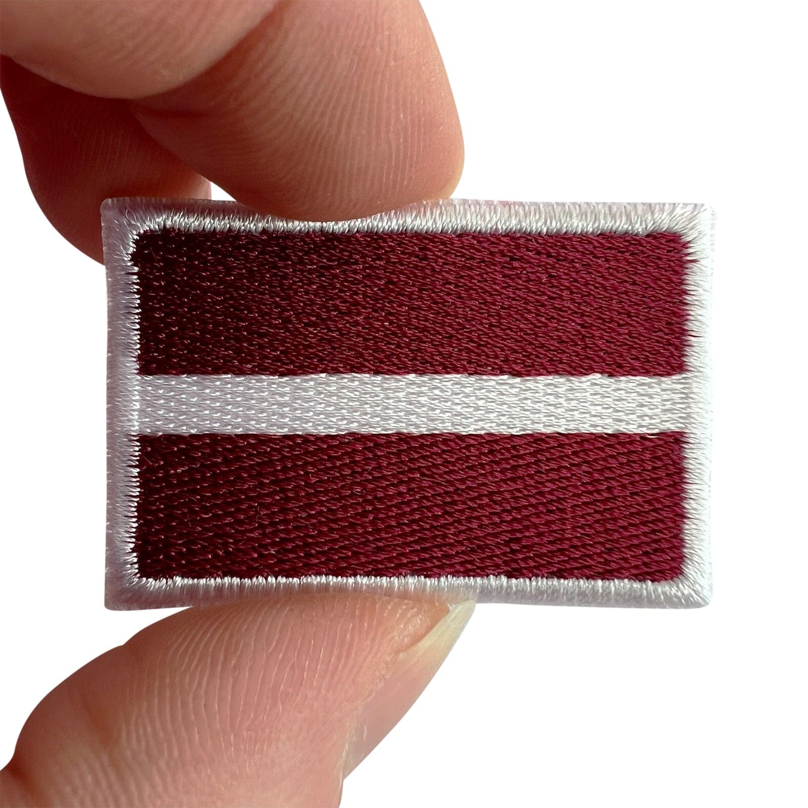 Mini Latvia Flag Patch Iron Sew On Clothes Bag Small Latvian Embroidered Badge