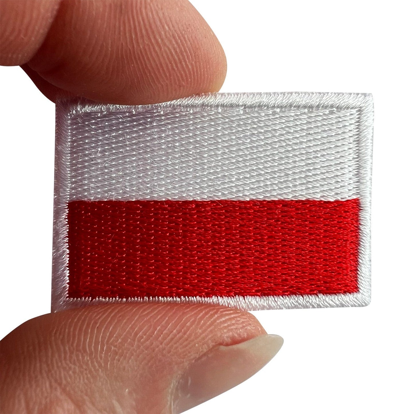 Mini Poland Flag Patch Iron Sew On Clothes Bag Hat Small Polish Embroidery Badge
