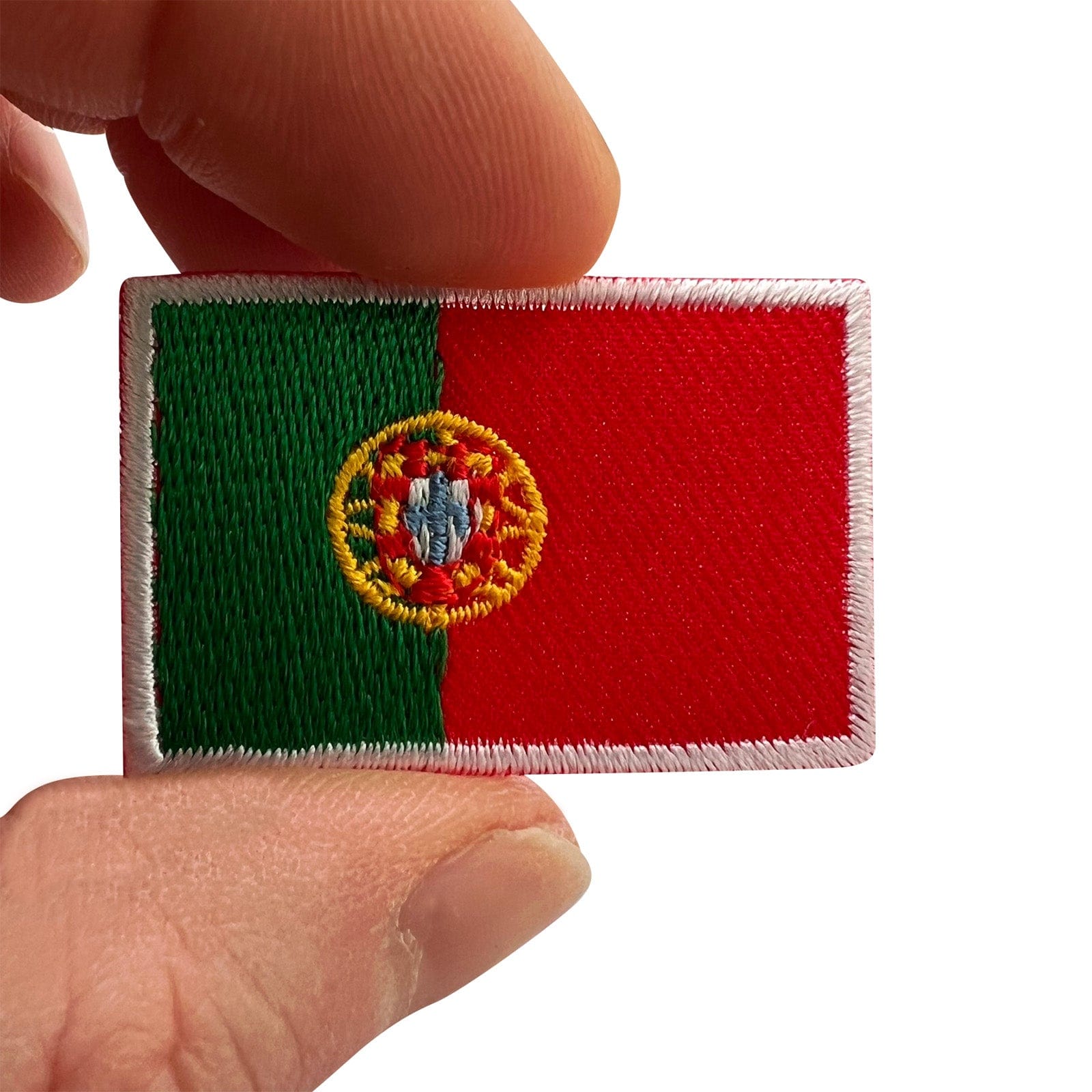 Mini Portugal Flag Patch Iron Sew On Clothes Small Portuguese Embroidered Badge