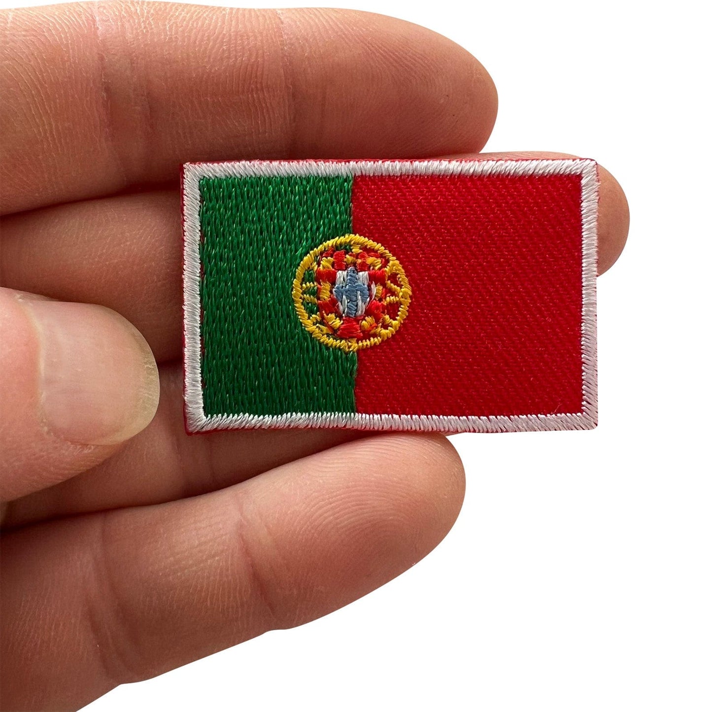 Mini Portugal Flag Patch Iron Sew On Clothes Small Portuguese Embroidered Badge