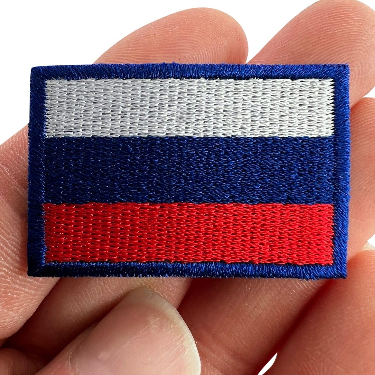 Mini Russia Flag Patch Iron Sew On Clothes Hat Russian Small Embroidered Badge