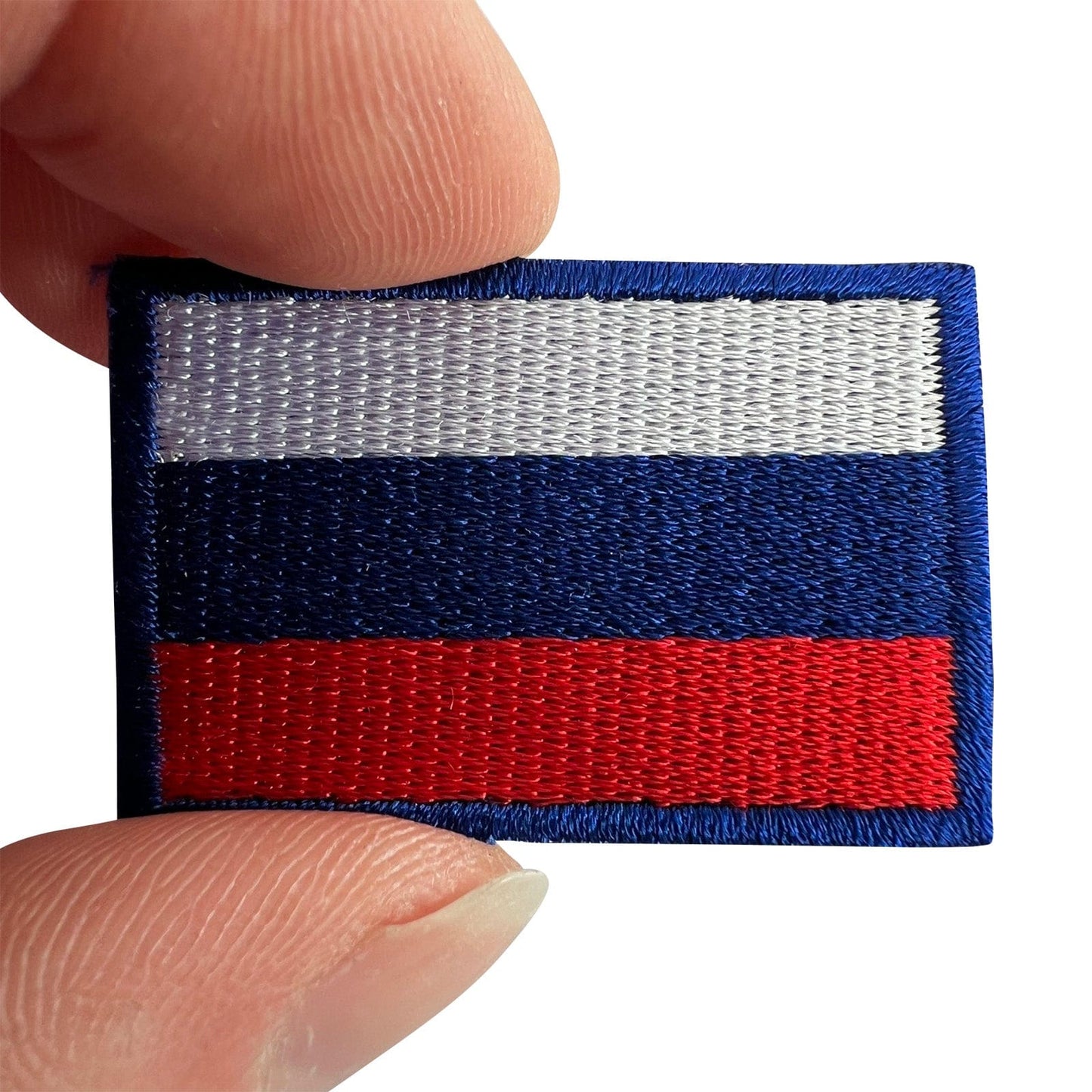 Mini Russia Flag Patch Iron Sew On Clothes Hat Russian Small Embroidered Badge