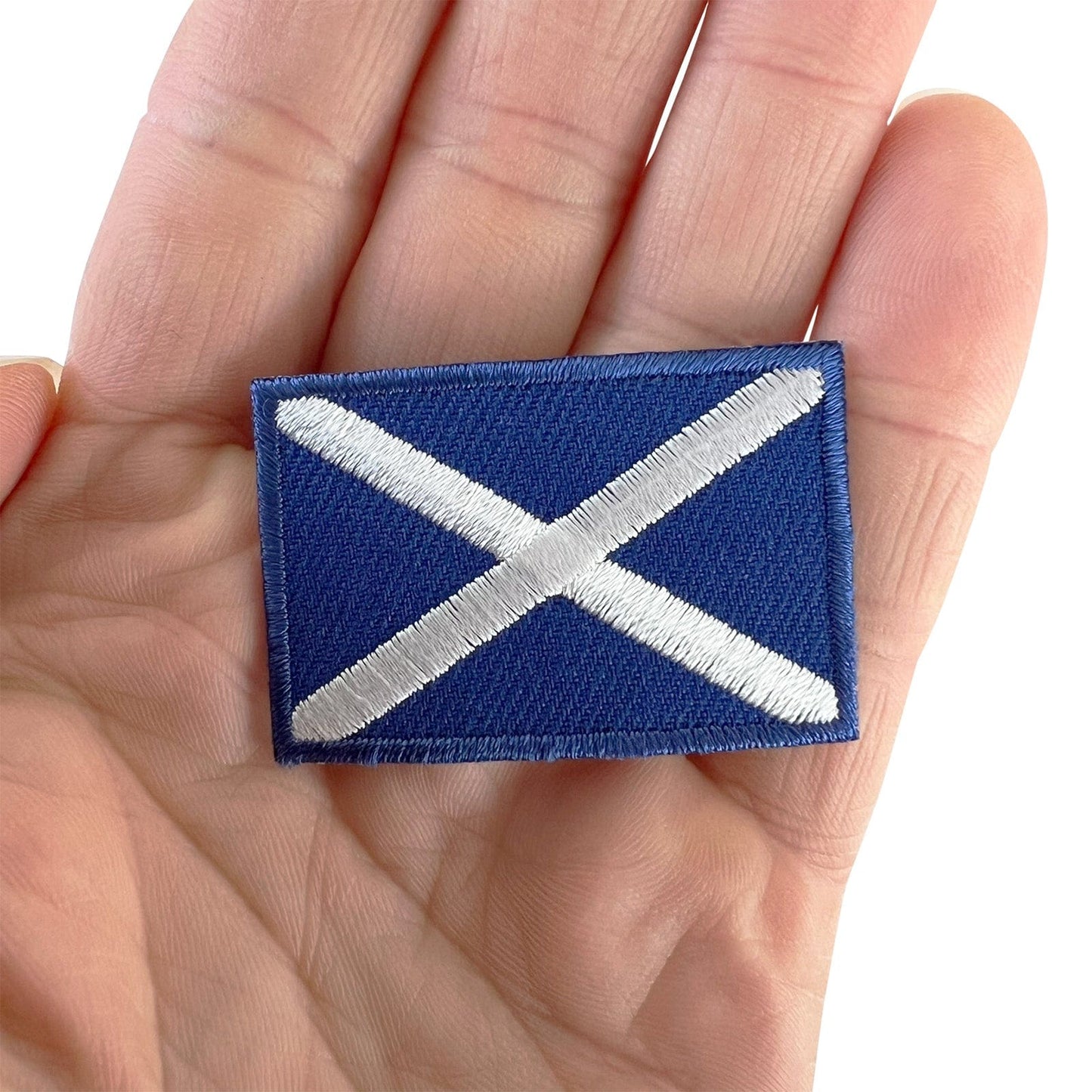 Mini Scotland Flag Patch Iron Sew On Rugby Football Shirt Small Embroidery Badge