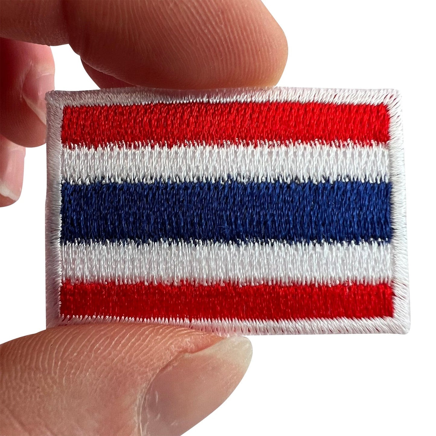 Mini Thailand Flag Patch Iron Sew On Clothes Bag Boxing Shorts Small Thai Badge