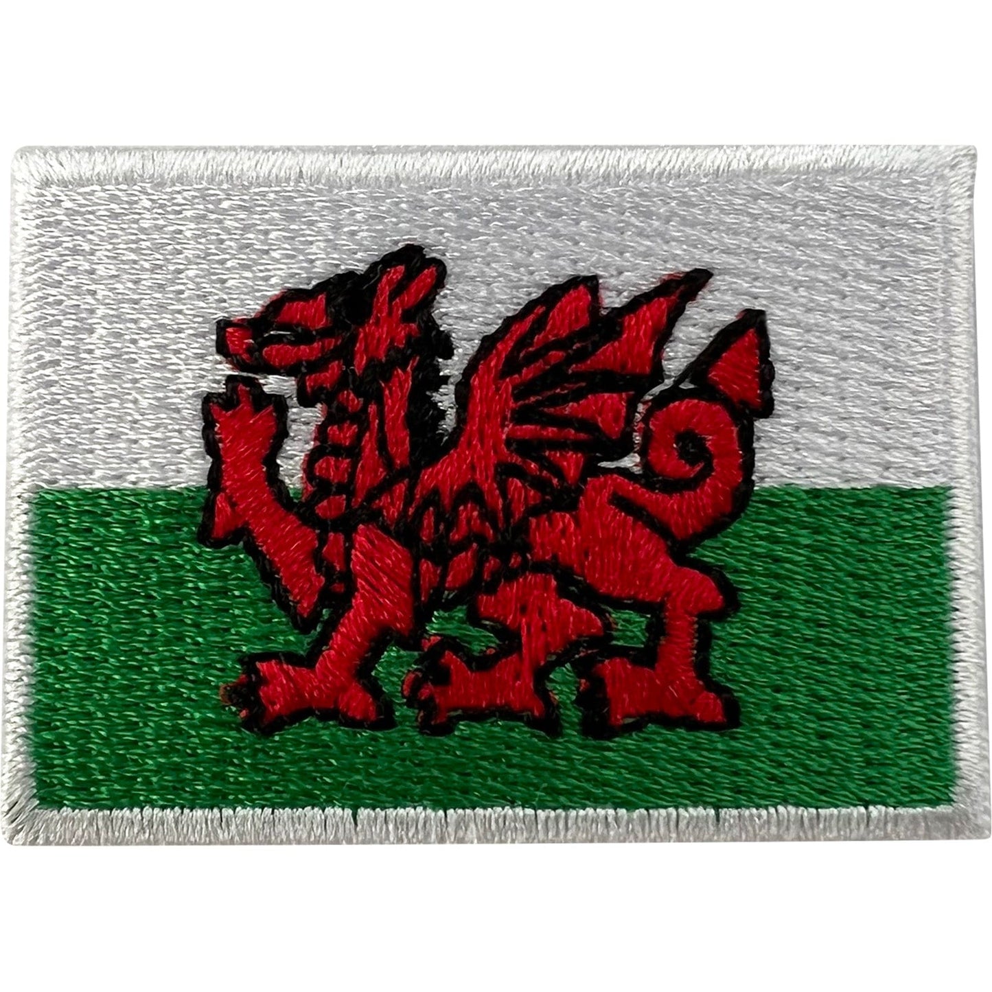 Mini Wales Flag Patch Iron Sew On T Shirt Welsh Football Small Embroidered Badge