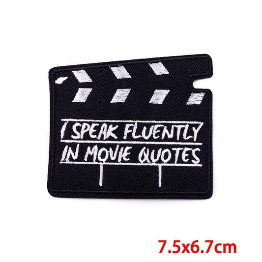 Movie Clapper Board Sew Iron On Patch Film Clapperboard Clothes Embroidery Badge