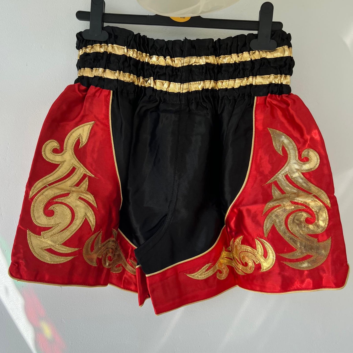 Muay Thai Boxing Shorts Size Medium Black Red Mens Womens Mixed Martial Arts UFC