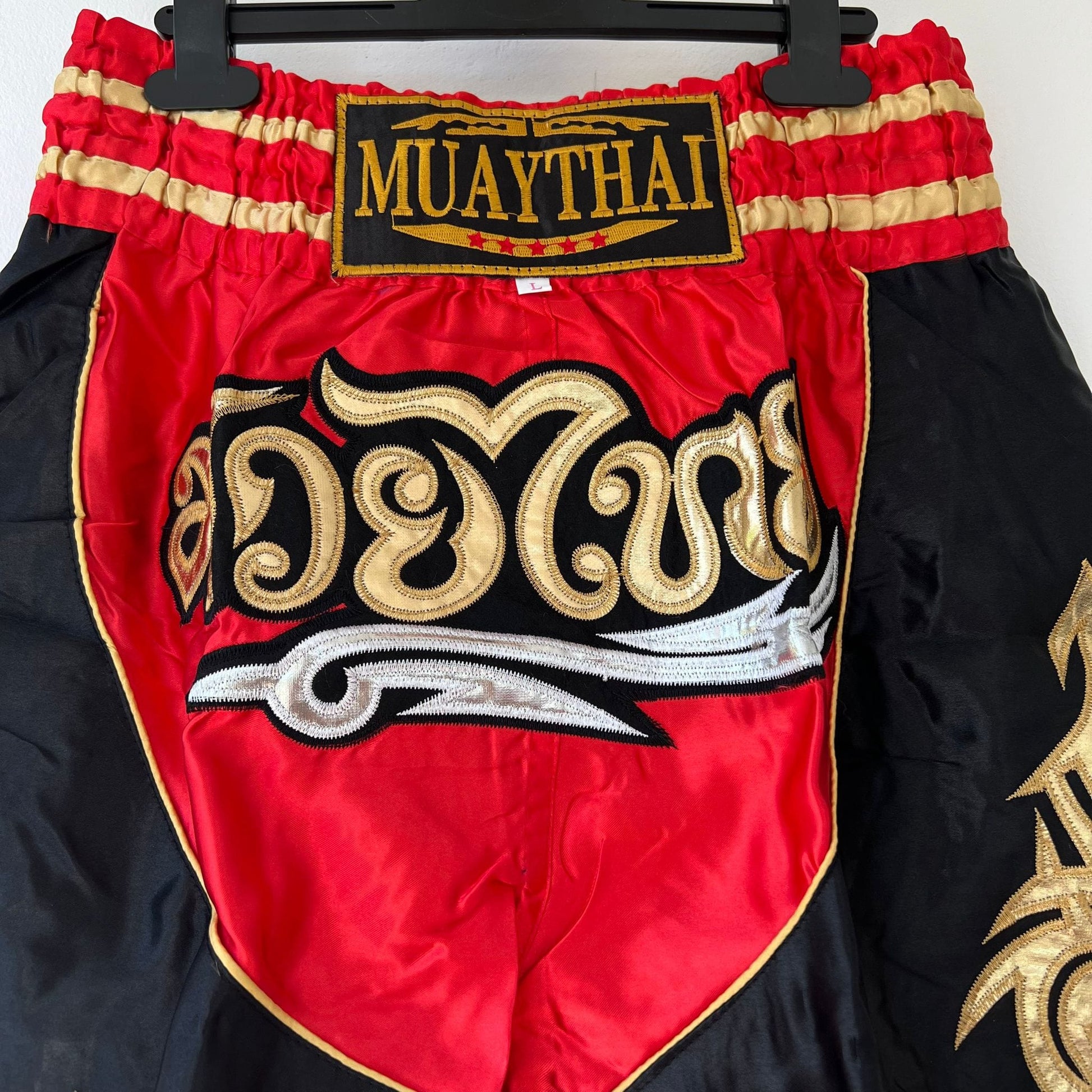 Muay Thai Kick Boxing Shorts Size Medium Red Black Male Female UFC MMA Clothes