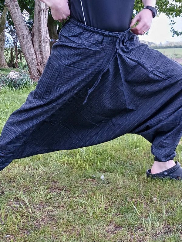 Navy Blue Genie Harem Pants Hippie Summer Holiday Baggy Thai Fisherman Trousers