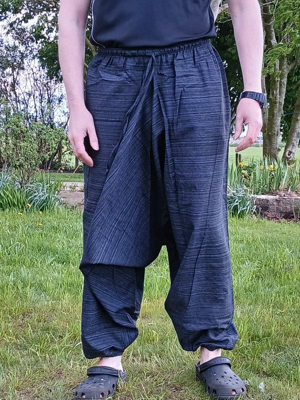 Navy Blue Genie Harem Pants Hippie Summer Holiday Baggy Thai Fisherman Trousers