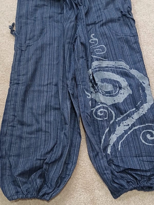 Navy Blue Harem Pants Genie Baggy Gypsy Aladdin Clothes Hippie Trousers One Size