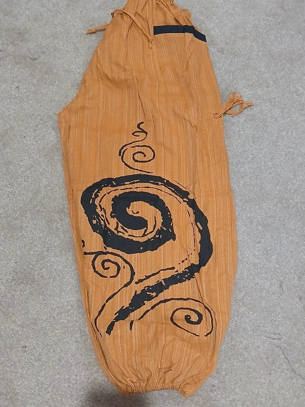 Orange Harem Pants Wide Leg Baggy Trousers Holiday Sun Travel Men Women One Size