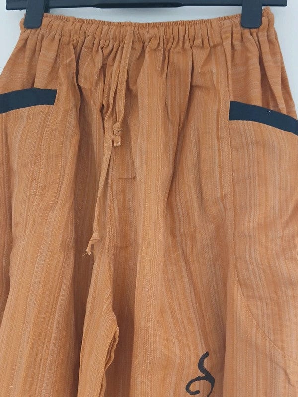 Orange Harem Pants Wide Leg Baggy Trousers Holiday Sun Travel Men Women One Size