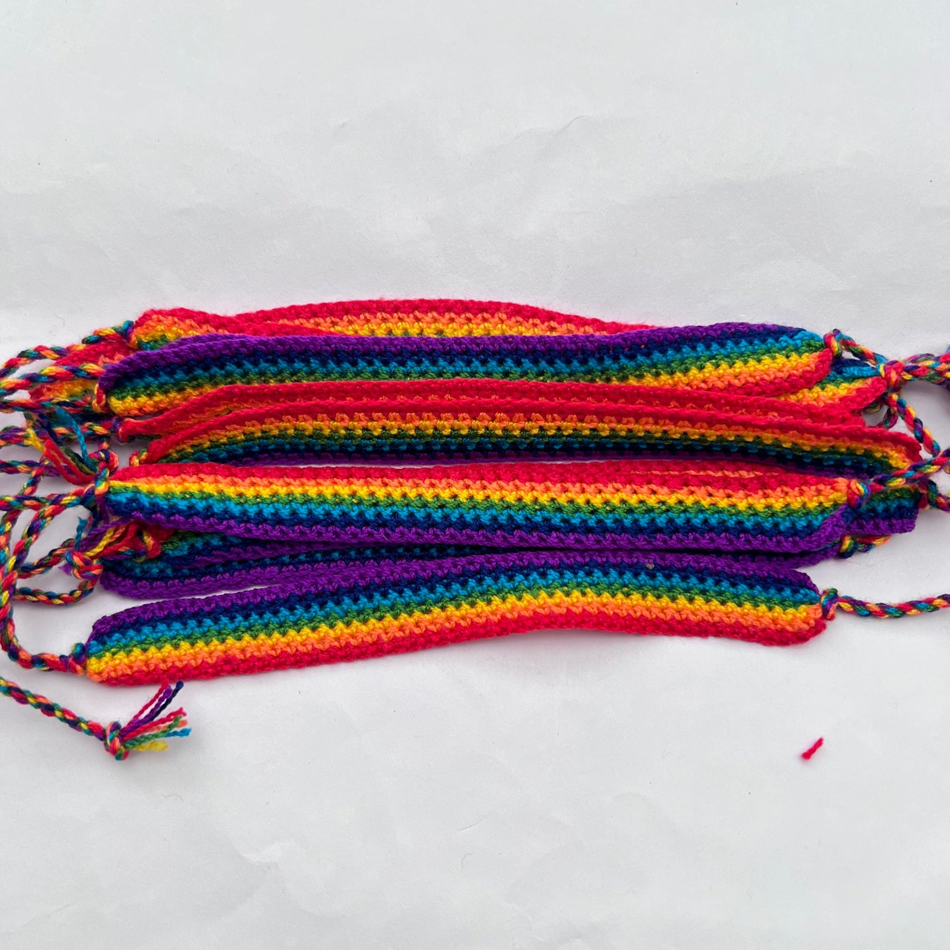 Pack of 10 Gay pride Cotton Bracelets Rainbow Handmade Friendships Wristbands Jewellery for unisex